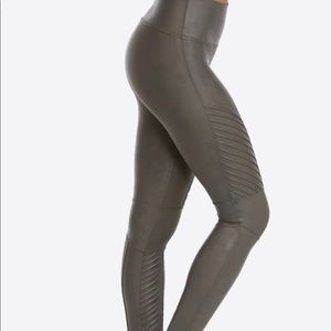 Spanx Faux Leather Moto Leggings